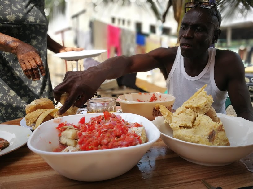 Image result for eating kenkey